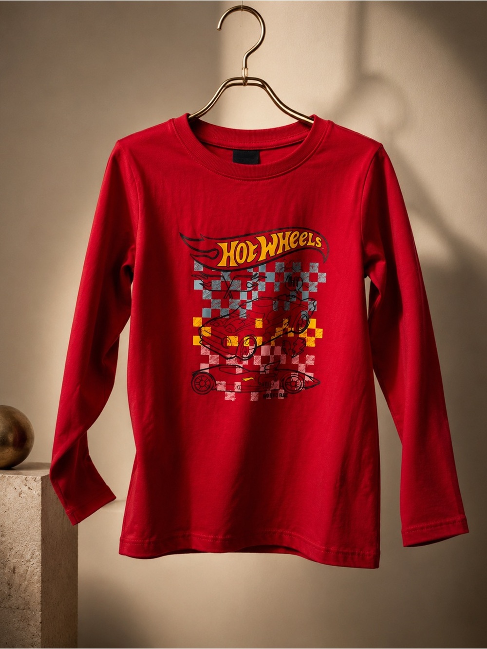 Hot Wheels Kids Long Sleeve Shirt Red Size 110/116 4-6Y NWT - Picture 3 of 6